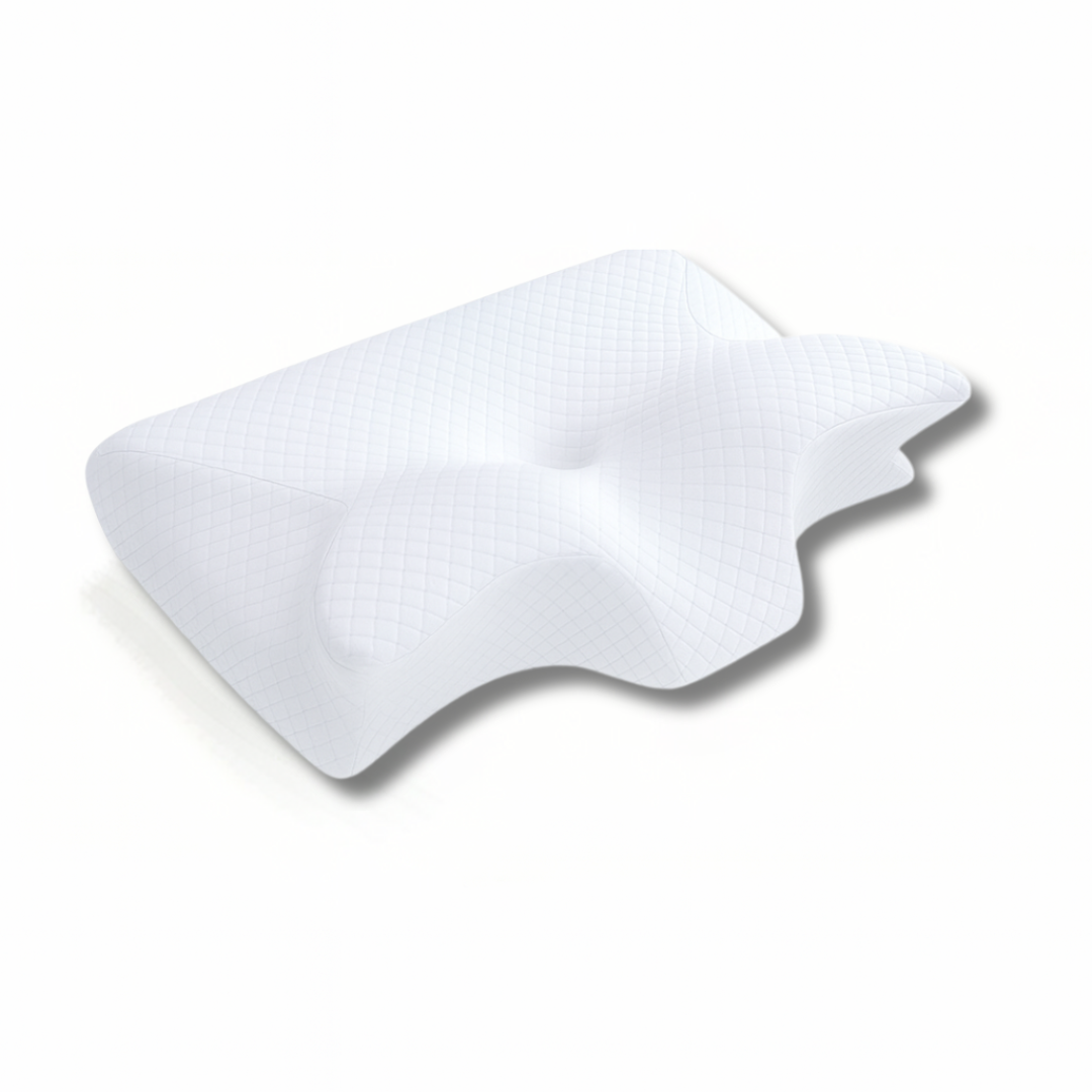 White pillow on a white background